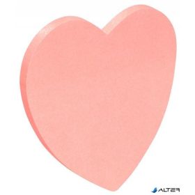   Öntapadó jegyzettömb, szív alakú, 50 lap, DONAU, rózsaszín