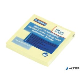   Öntapadó jegyzettömb, "Z", 76x76 mm, 100 lap, DONAU, sárga