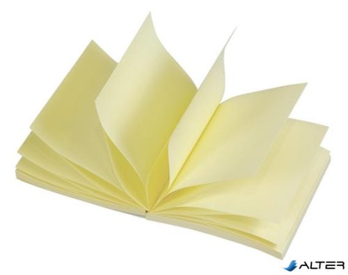 Öntapadó jegyzettömb, "Z", 76x76 mm, 100 lap, DONAU, sárga