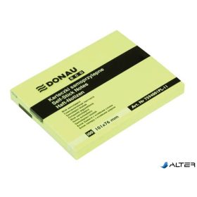   Öntapadó jegyzettömb, 101x76mm, 100 lap, DONAU 'ECO', sárga