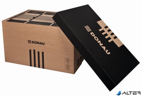 Archiválókonténer, levehető tető, 545x363x317 mm, karton, DONAU, barna