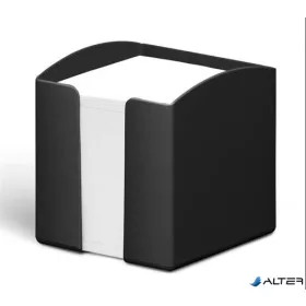   Jegyzettömbtartó, műanyag, 100x100 mm, feltöltve, DURABLE 'ECO', fekete