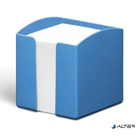   Jegyzettömbtartó, műanyag, 100x100 mm, feltöltve, DURABLE "ECO", kék