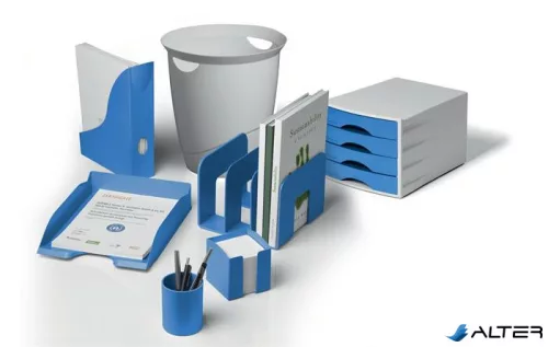 Jegyzettömbtartó, műanyag, 100x100 mm, feltöltve, DURABLE "ECO", kék