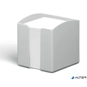   Jegyzettömbtartó, műanyag, 100x100 mm, feltöltve, DURABLE "ECO", szürke