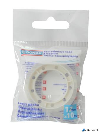 Ragasztószalag, 12 mm x 10 m, DONAU, átlátszó