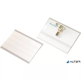 Névkitűző, csíptetővel és tűvel, 88x54 mm, DONAU