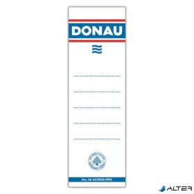   Cserecímke, iratrendezőhöz, öntapadó, 54x153 mm, DONAU, fehér