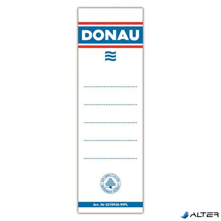 Cserecímke, iratrendezőhöz, öntapadó, 54x153 mm, DONAU, fehér