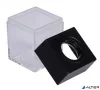 Gemkapocstartó, mágneses, négyszögletű, OFFICE PRODUCTS, átlátszó-fekete