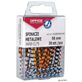 Gemkapocs, 50 mm, csíkos, OFFICE PRODUCTS, színes