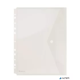   Irattartó tasak, A4, PP, patentos, lefűzhető, DONAU, áttetsző