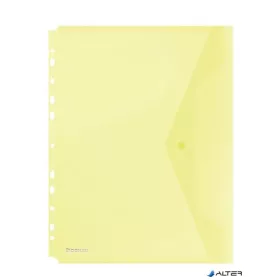   Irattartó tasak, A4, PP, patentos, lefűzhető, DONAU, sárga