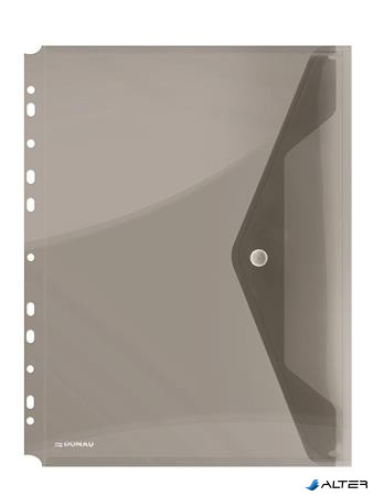 Irattartó tasak, A4, PP, patentos, lefűzhető, DONAU, füstszínű