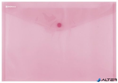 Irattartó tasak, A4, PP, patentos, DONAU, piros