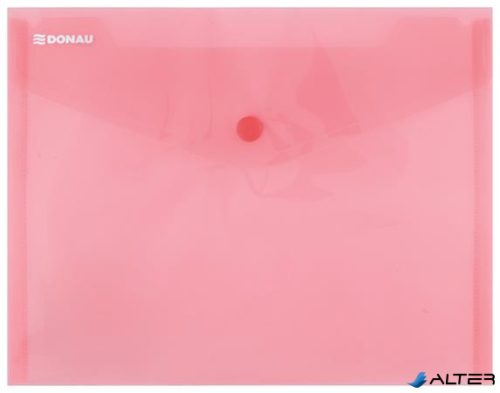Irattartó tasak,A5, PP, patentos, DONAU, piros
