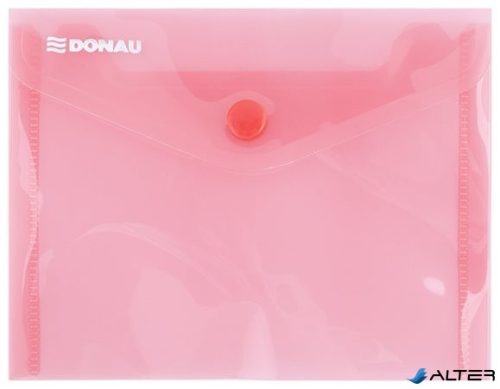 Irattartó tasak, A6, PP, patentos, DONAU, piros
