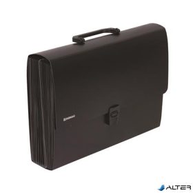 Harmonikatáska, PP, 26 zsebes, DONAU, fekete