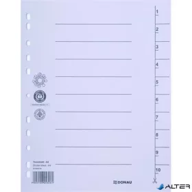 Regiszter, karton, A4, DONAU, szürke