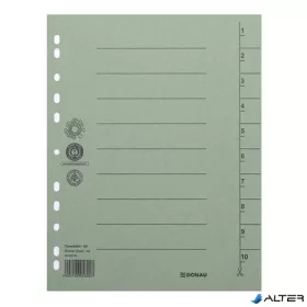 Regiszter, karton, A4, DONAU, zöld