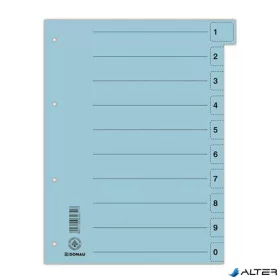 Regiszter, karton, A4, mikroperforált, DONAU, kék