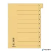 Regiszter, karton, A4, mikroperforált, DONAU, citromsárga
