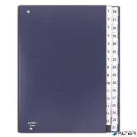 Előrendező, A4, 1-31, karton, DONAU, sötétkék