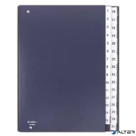 Előrendező, A4, 1-31, karton, DONAU, sötétkék