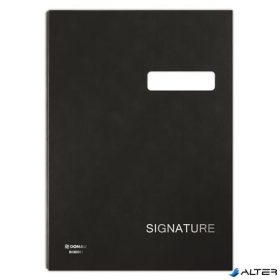 Aláírókönyv, A4, 20 rekeszes, karton, DONAU, fekete
