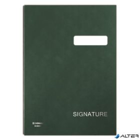 Aláírókönyv, A4, 20 rekeszes, karton, DONAU, zöld