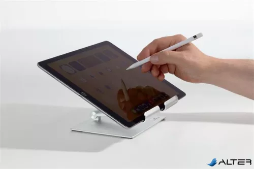 Tablet tartó állvány, asztali, DURABLE "RISE", ezüst