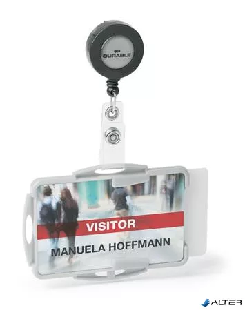 Azonosítókártya-tartó, 2 kártyához, nyitott, DURABLE "ECO", fekete