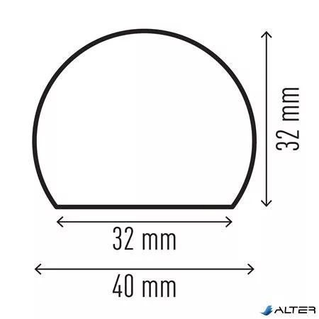 Felületvédő profil, DURABLE 'S32R', sárga-fekete