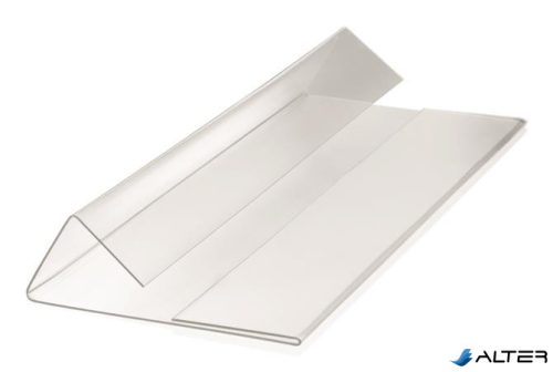 Logisztikai zseb,  behajtható, 1/2 A5, fekvő, DURABLE "HARD COVER", átlátszó