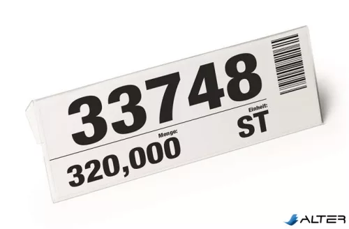 Logisztikai zseb,  behajtható, 1/2 A5, fekvő, DURABLE "HARD COVER", átlátszó