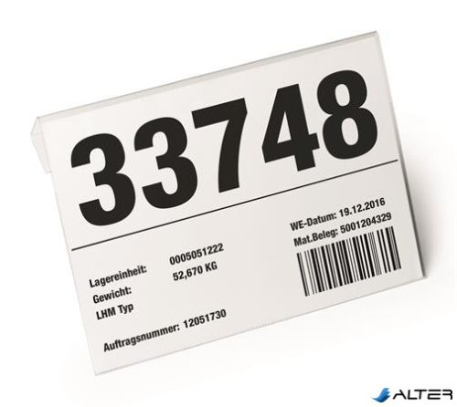 Logisztikai zseb, , behajtható, A5, fekvő, DURABLE "HARD COVER", átlátszó