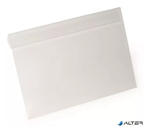 Logisztikai zseb, behajtható, A4, fekvő, DURABLE "HARD COVER", átlátszó