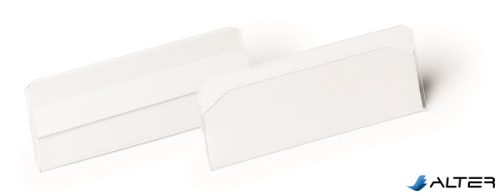 Logisztikai zseb, 100x38 mm, fekvő, DURABLE "HARD COVER", öntapadó csíkkal, átlátszó