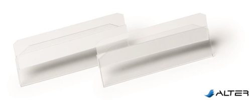 Logisztikai zseb, 100x38 mm, fekvő, DURABLE "HARD COVER", öntapadó csíkkal, átlátszó