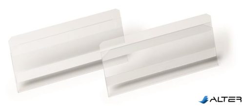 Logisztikai zseb, 150x67 mm, fekvő, DURABLE, öntapadó csíkkal, átlátszó