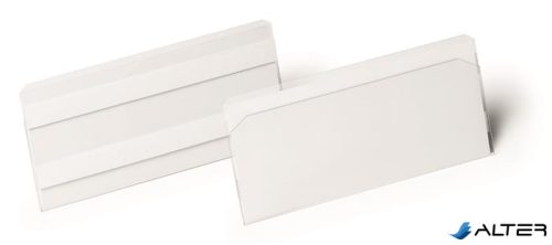 Logisztikai zseb, 150x67 mm, fekvő, DURABLE, öntapadó csíkkal, átlátszó