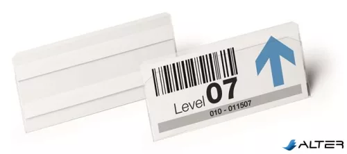 Logisztikai zseb, 150x67 mm, fekvő, DURABLE, öntapadó csíkkal, átlátszó