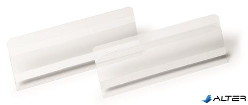 Logisztikai zseb, 210x74 mm, fekvő, DURABLE "HARD COVER", öntapadó csíkkal, átlátszó