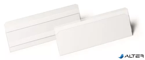 Logisztikai zseb, 210x74 mm, fekvő, DURABLE 'HARD COVER', öntapadó csíkkal, átlátszó