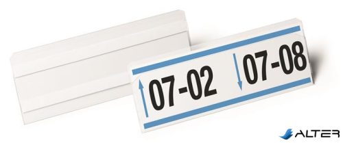 Logisztikai zseb, 210x74 mm, fekvő, DURABLE 'HARD COVER', öntapadó csíkkal, átlátszó