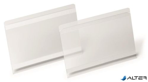 Logisztikai zseb, A5, fekvő, DURABLE "HARD COVER", öntapadó csíkkal, átlátszó