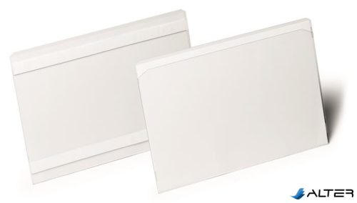 Logisztikai zseb, A5, fekvő, DURABLE "HARD COVER", öntapadó csíkkal, átlátszó