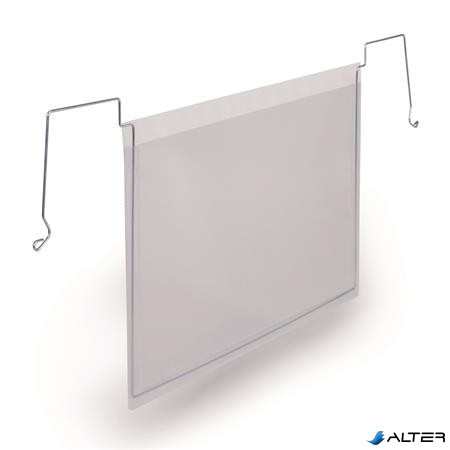 Logisztikai zseb, zsebdróttal, A5, fekvő, PP, DURABLE 'HARD COVER', átlátszó