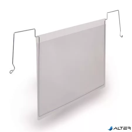 Logisztikai zseb, zsebdróttal, A5, fekvő, PP, DURABLE "HARD COVER", átlátszó