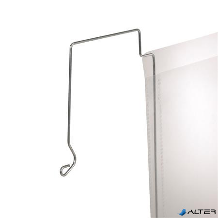 Logisztikai zseb, zsebdróttal, A5, fekvő, PP, DURABLE 'HARD COVER', átlátszó